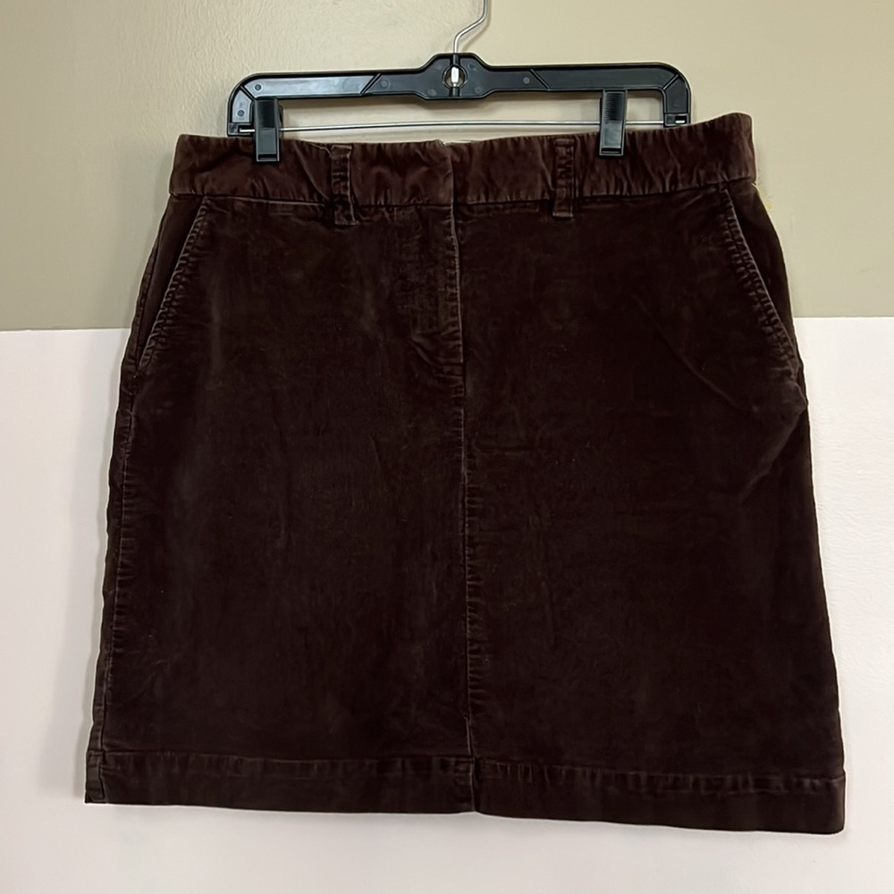 L.L.Bean Women Brown Casual Skirt 14 Petites